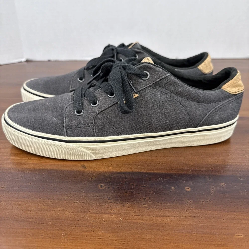 Men's Vans Bishop Low-Top Charcoal Shoes Gum Sole Size 9‎